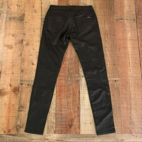 Zara womens size 2 faux leather black skinny jeans - Picture 8 of 10